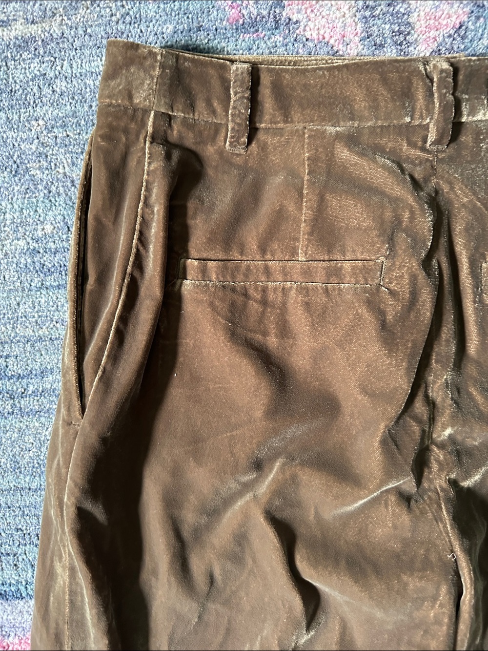 H&M Brown Velvet Wide-Leg Pants NWT Size 4 Women’s Perfect for Fall - Picture 6 of 7